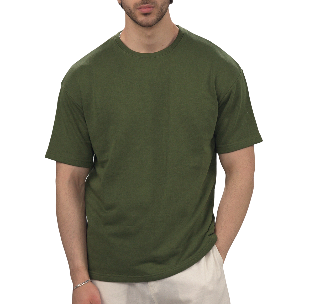 French Terry T-Shirt — Olive