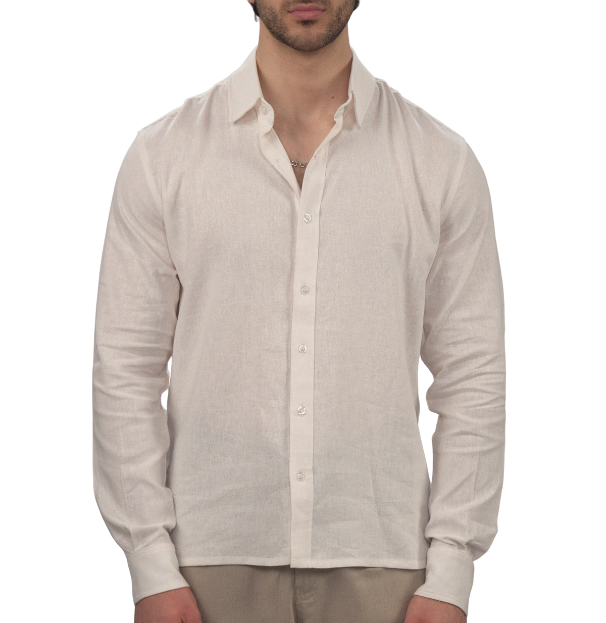 Long Sleeve Chemise — Ivory
