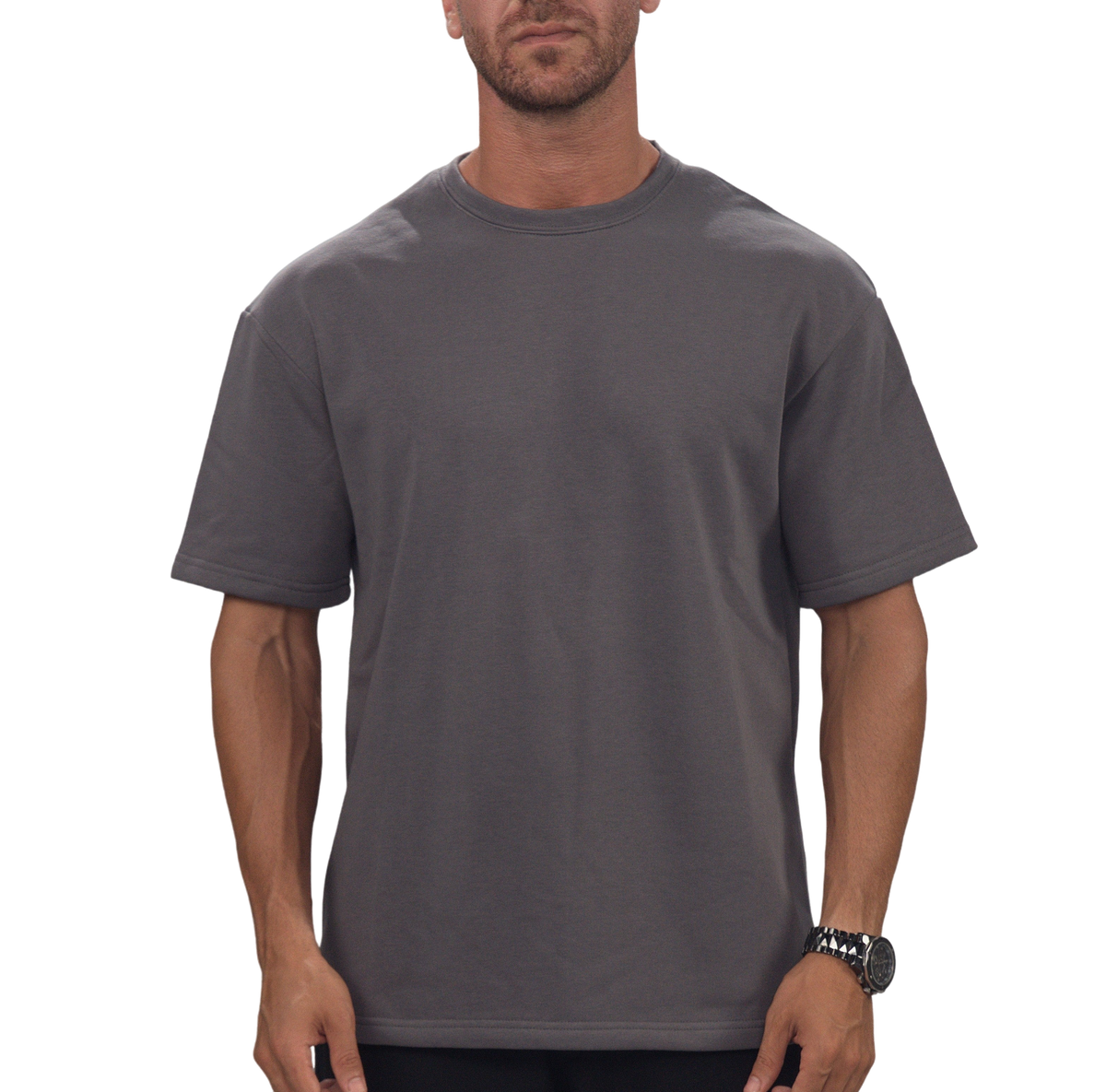 French Terry T-Shirt — Slate
