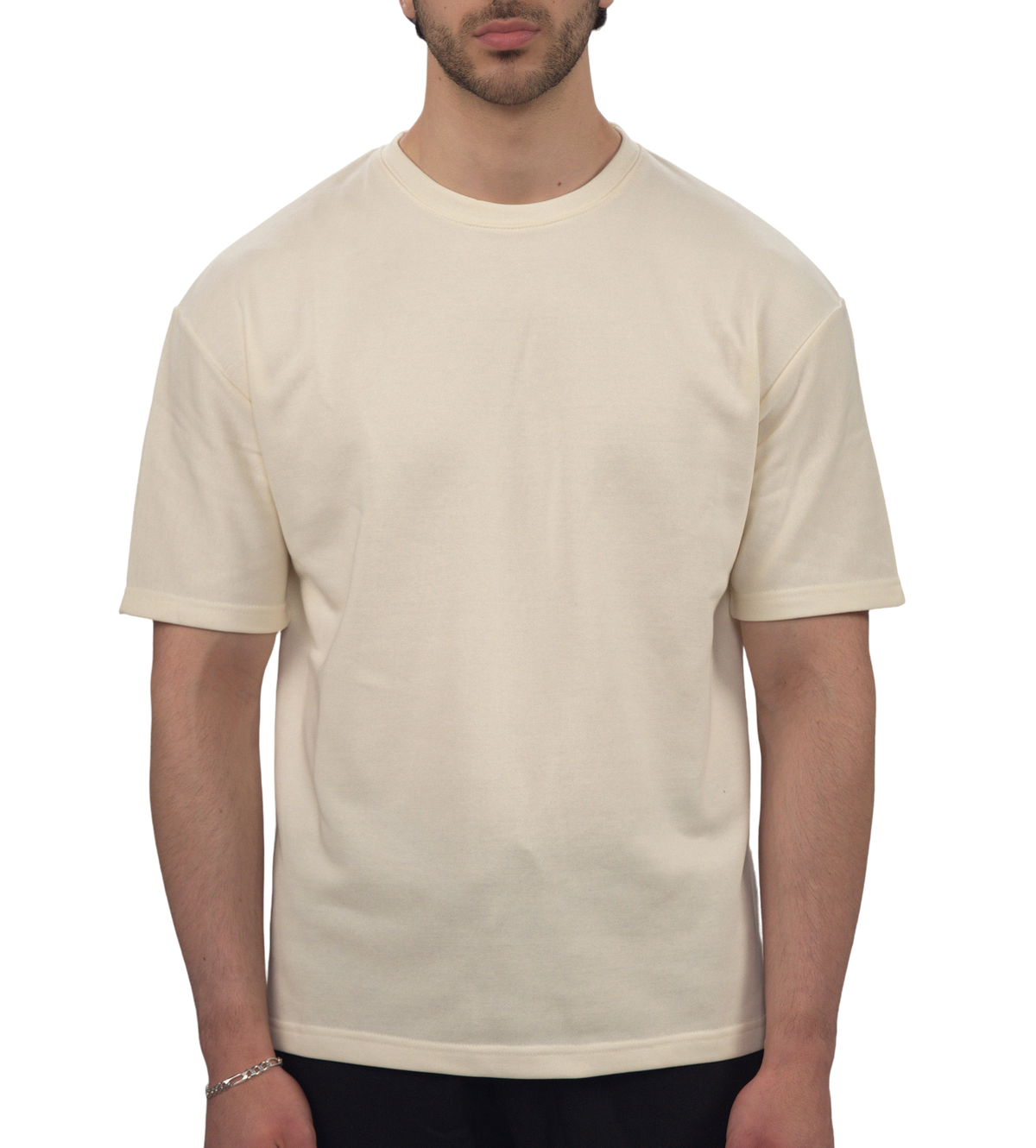 French Terry T-Shirt — Ivory
